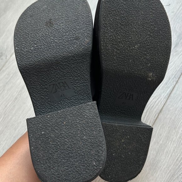 ZARA CHUNKY SATIN SANDLES SIZE 41 - Picture 3 of 5